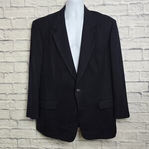 Nino Cerruti Mens Blazer Size 43 Suit Coat Navy Blue Made in USA